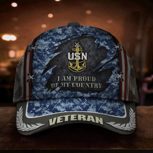 US Army Veteran I Am Proud Of My Country Hat Patriotic Camo Merch UXVET06CAP