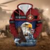 VETERAN UXVET31-AM Premium Microfleece Zip Hoodie