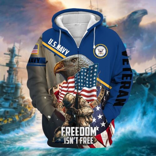 VETERAN UXVET32-NV Premium Microfleece Zip Hoodie