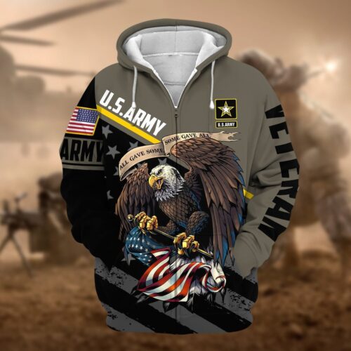 VETERAN UXVET27- Premium Microfleece Zip Hoodie