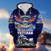 VETERAN UXVET26-AF Premium Microfleece Zip Hoodie