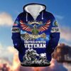 VETERAN UXVET24-NV Premium Microfleece Zip Hoodie