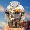 VETERAN UXVET26-CG Premium Microfleece Zip Hoodie