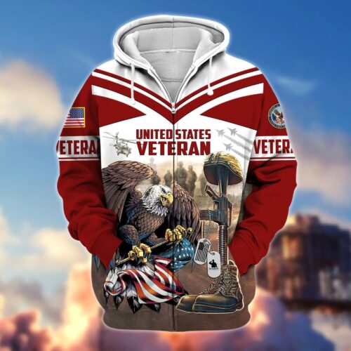 VETERAN UXVET28-VTR Premium Microfleece Zip Hoodie