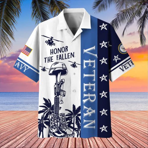 VETERAN UXVET17-NV Premium Hawaiian Shirt