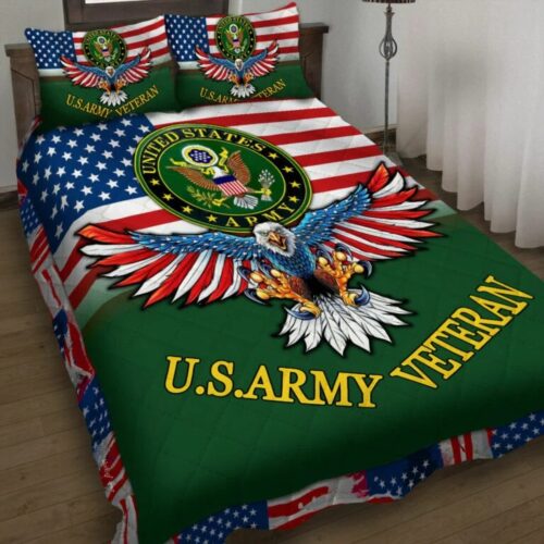 U.S.Army Veteran Quilt Bedding Set - BED-CR-01