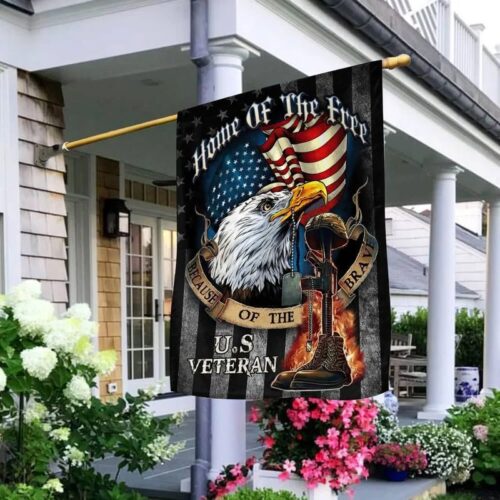 HOME OF THE FREE BECAUSE OF THE BRAVE - FLAG