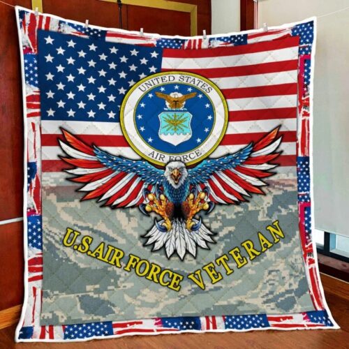 U.S. Navy Veteran Camo Quilt Blanket