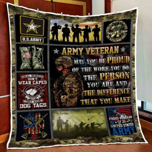 United States Veteran. Home Of The Free Quilt Blanket