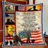 Proud Navy Veteran Eagle Quilt Blanket