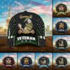 US Air Force Veteran Hat 3D Print Patriotic Eagle American Flag Cap Vintage Army Dad Gift - UXVET13CAP