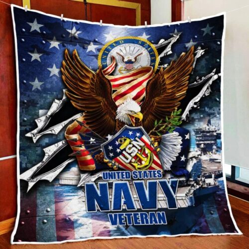 U.S.Navy Cruiser Veteran Quilt Blanket