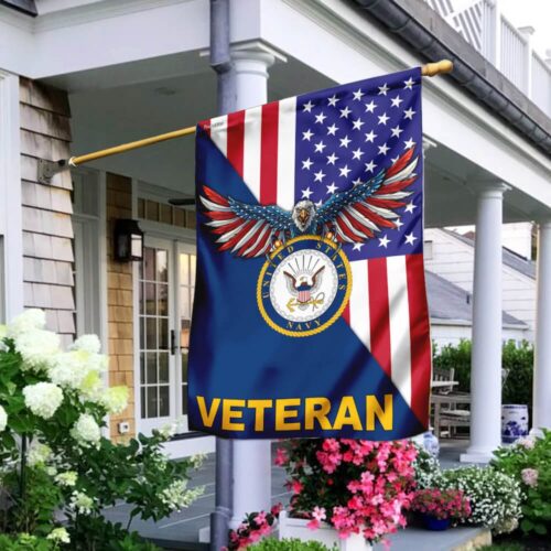 Navy Veteran Flag US Navy American Veteran US Flag