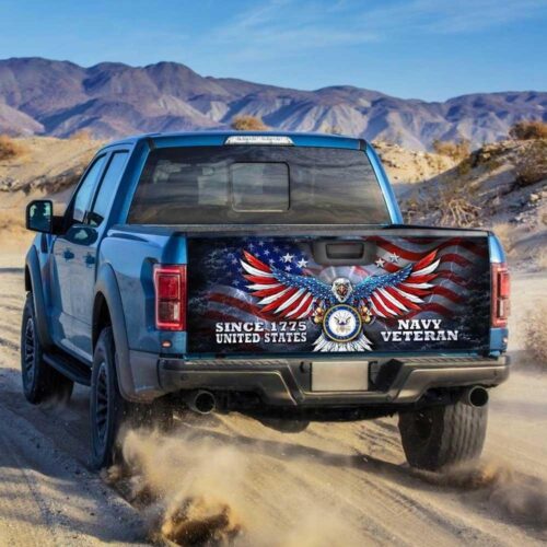 Proud United States Veteran Truck Tailgate Decal Sticker Wrap Car Accessories