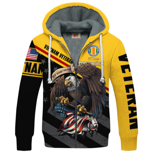 VETERAN UXVET16-VN Premium Heavy Fleece Zip Hoodie