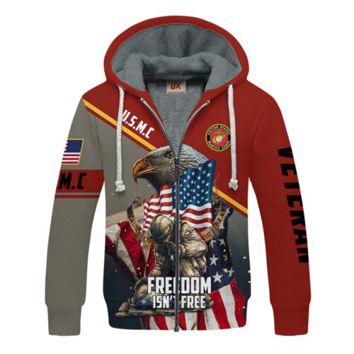 VETERAN UXVET32-MC Premium Heavy Fleece Zip Hoodie