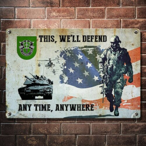 US Army 10Th Special Forces Group Metal Sign