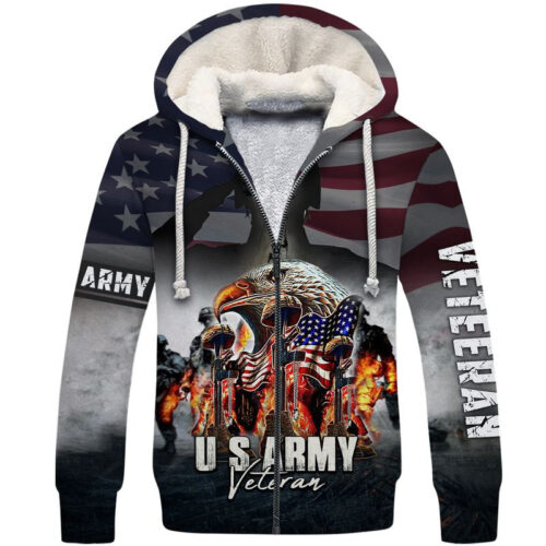 US ARMY NMH-05 Premium Heavy Fleece Zip Hoodie