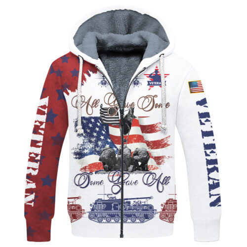 VETERAN DBA-VTR-18 Premium Heavy Fleece Zip Hoodie