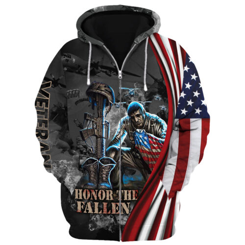 VETERAN DBA-VTR-19 Premium Microfleece Zip Hoodie