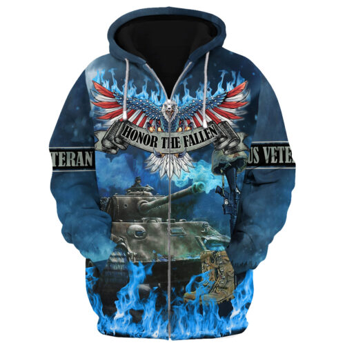 VETERAN DBA-VTR-10 Premium Microfleece Zip Hoodie