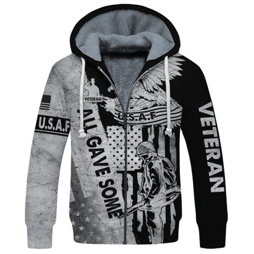 AIR FORCE HLT-1110-AF-01 Premium Heavy Fleece Zip Hoodie