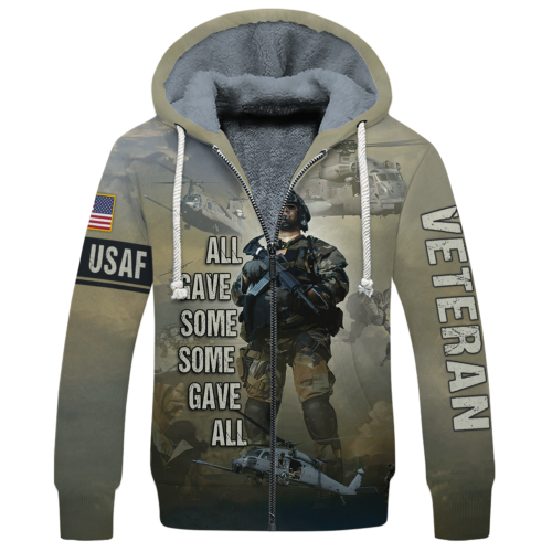 AIR FORCE HLT-2010-AF-02 Premium Heavy Fleece Zip Hoodie