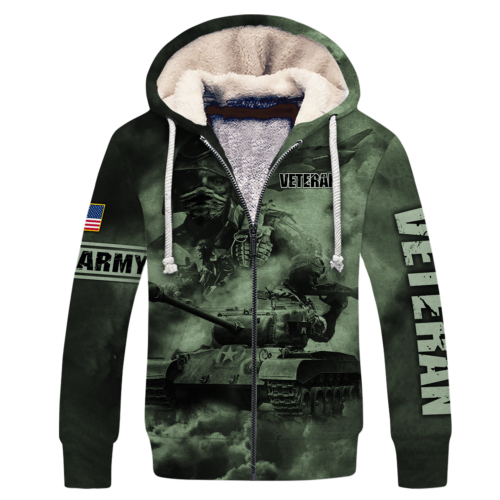 ARMY NTD-2010-AM-01 Premium Heavy Fleece Zip Hoodie