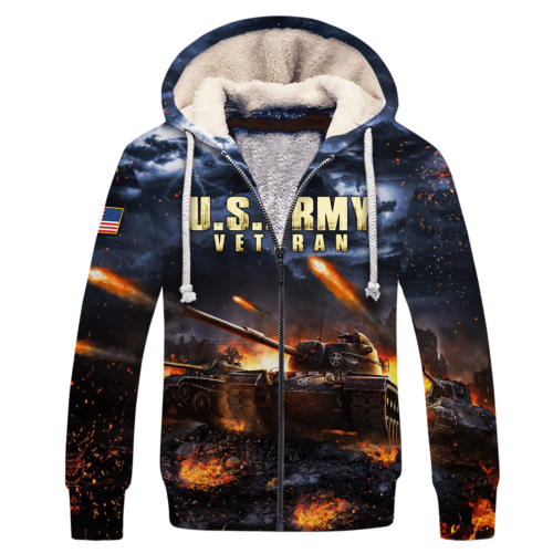 ARMY NTD-1510-AM-02 Premium Heavy Fleece Zip Hoodie