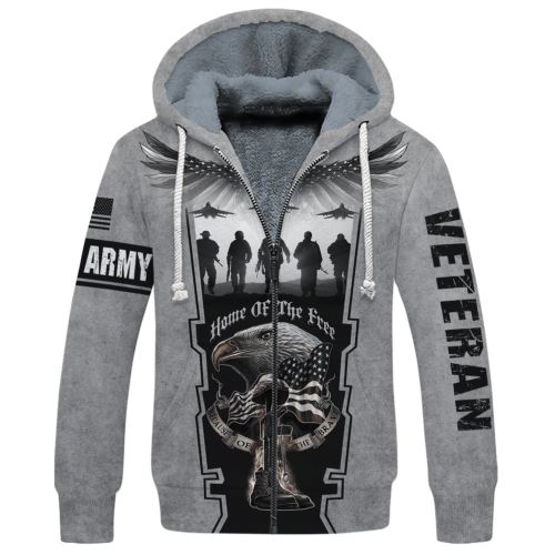 ARMY HLT-2510-AR-01 Premium Heavy Fleece Zip Hoodie