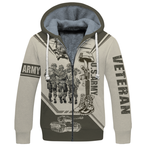 ARMY HLT-2810-AR-02 Premium Heavy Fleece Zip Hoodie