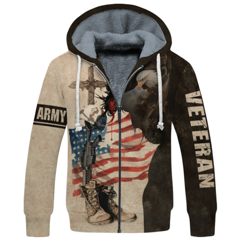 ARMY HLT-2710-AR-02 Premium Heavy Fleece Zip Hoodie