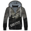 ARMY HLT-3010-AR-01 Premium Heavy Fleece Zip Hoodie