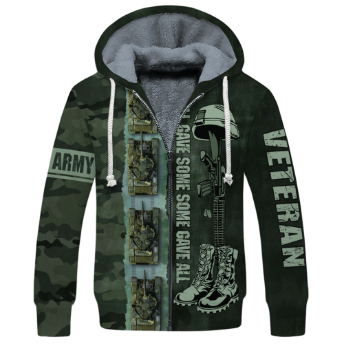 ARMY HLT-0211-AR-02 Premium Heavy Fleece Zip Hoodie