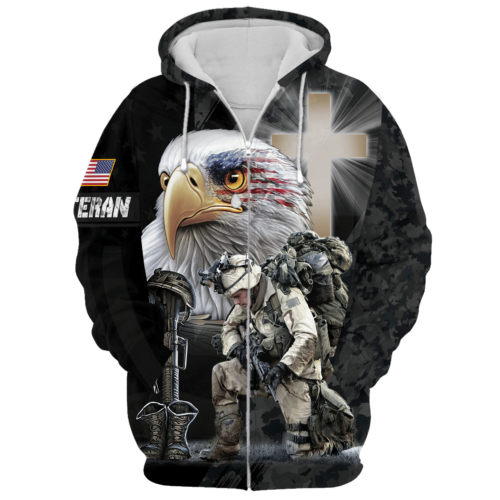 VETERAN NV-VETERAN-02 Premium Microfleece Zip Hoodie