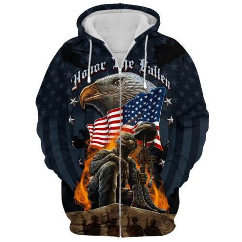 VETERAN NV-VETERAN-06 Premium Microfleece Zip Hoodie