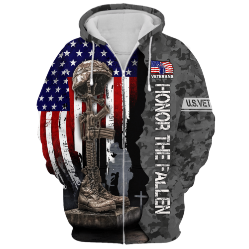 VETERAN NV-VETERAN-08 Premium Microfleece Zip Hoodie