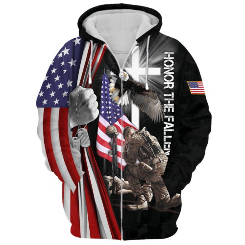 VETERAN NV-VETERAN-19 Premium Microfleece Zip Hoodie