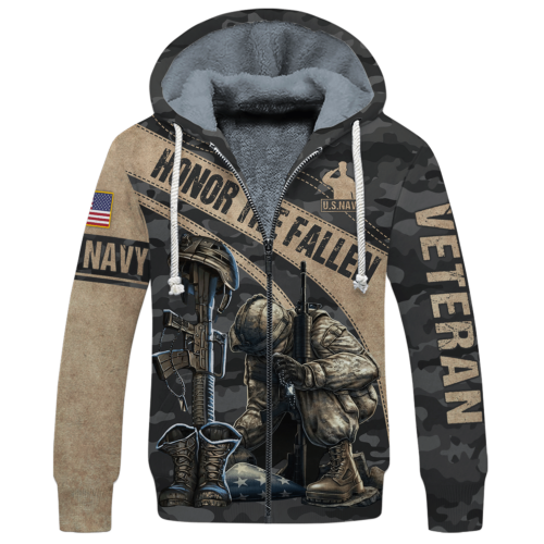 NAVY HLT-2010-NV-01 Premium Heavy Fleece Zip Hoodie