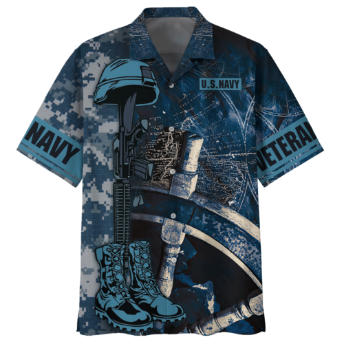 NAVY HLT-2610-NV-01 Premium Hawaiian Shirt