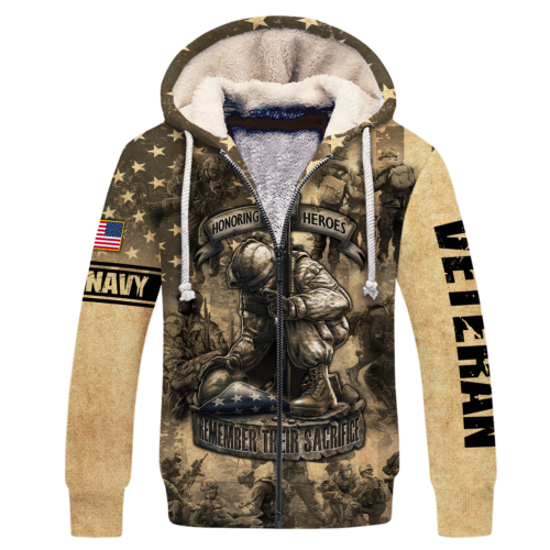 NAVY NTD-1210-NA-02 Premium Heavy Fleece Zip Hoodie