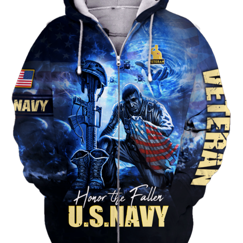 NAVY NTD-1110-NA-03 Premium Microfleece Zip Hoodie