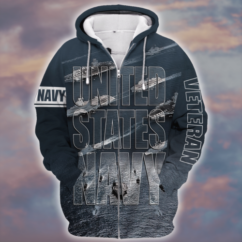 NAVY HLT-0311-NV-01 Premium Microfleece Zip Hoodie