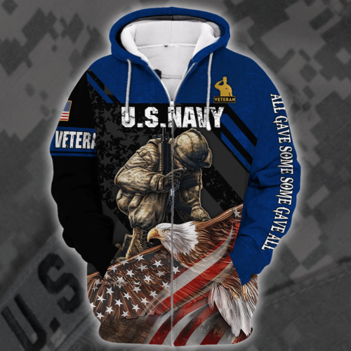 NAVY HLT-1811-NV-01 Premium Microfleece Zip Hoodie