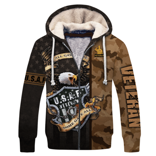 AIR FORCE NTD-0411-AF-01 Premium Heavy Fleece Zip Hoodie