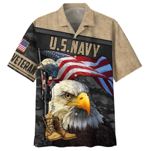 NAVY HLT-2411-NV-01 Premium Hawaiian Shirt