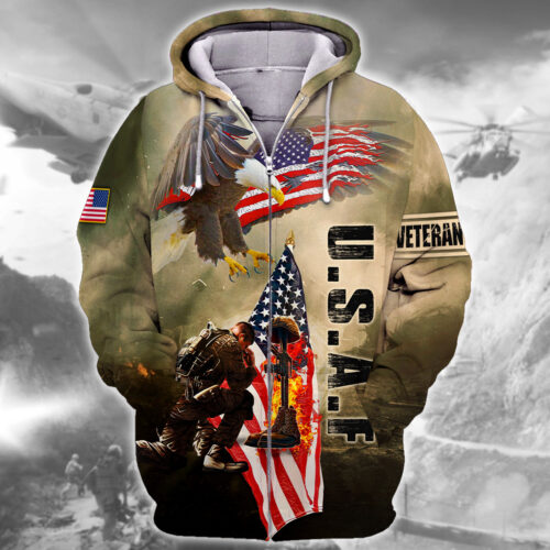 AIR FORCE NTD-1410-AF-02 Premium Microfleece Zip Hoodie