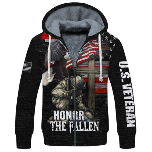 VETERAN HBL-VTR-01 Premium Heavy Fleece Zip Hoodie