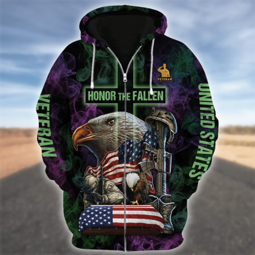 VETERAN HBL-VTR-17 Premium Microfleece Zip Hoodie