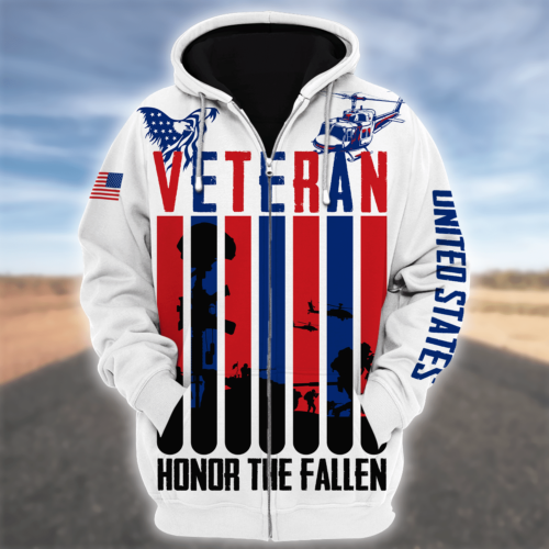 VETERAN HBL-VTR-22 Premium Microfleece Zip Hoodie